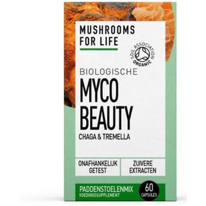 Mushrooms4Life - Myco Beauty - Paddenstoelen Capsules - 60 Stuks - Chaga en Tremella