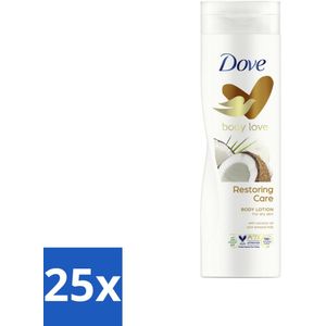 25 x Dove Bodylotion - Nourishing Secrets - Restoring Ritual - Kokos & Amandel - 400 ml - Exfolierende Body Scrub - Huidverzorging - Body Scrub - Huidverzorging - Huidverzorging