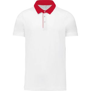 Kariban Tweekleurige herenpolo jersey K260 - White / Red - L