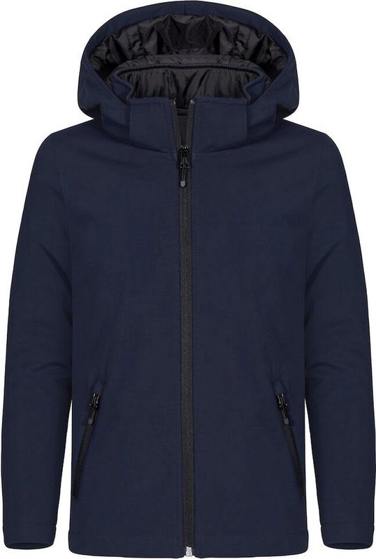 Clique Padded Hoody Softshell Junior Kinderen Dark Navy maat 110-120