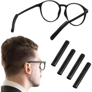 Provento - Siliconen brillenpootjes (4 stuks) | Antislip oorkussens | Zachte bril-oorkussens | Universele brillenpoothoezen | Zonnebrillen | Leesbrillen