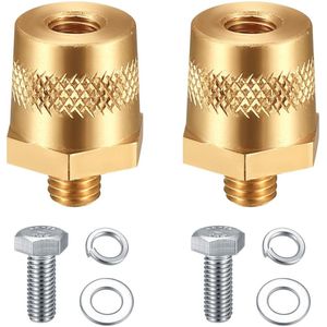 EXCITAT M8-accuklemadapter - Auto-accuklem - Accuklem - Positief/Negatief - Met M8-buitendraad - Schroeven van roestvrij staal