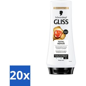 20 x Gliss - Hair Repair - Conditioner voor Totaal Herstel - 200 ml - Haar Herstellen - Droog Haar - Beschadigd Haar - Haar Herstel - Haar Verzorging