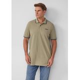 s.Oliver - Shirt - Olijfgroen/Zwart - Katoen - Kwartmouw