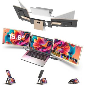 Kwumsy Portable Monitor for Laptop - 15.6 inch FHD 1080P Portable Screen, Monitor with Support 90°-235° Rotation, Compatible with Wins/Mac/PC (HDMI/Type-C/H5-T)