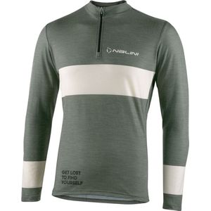 Nalini - Heren - Fietsshirt - Lange Mouwen - Wielrenshirt - Groen - NEW LS WOOL JERSEY - XL