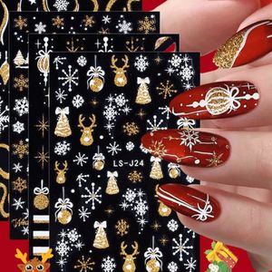 GUAPÀ® Nagelstickers diverse patronen | Kerst nagelstickers | Nail Art | Nageldecoratie kerstvormpjes | Kinder Kerst Nagel Stickers | 4 Nagelstickers kerstvellen