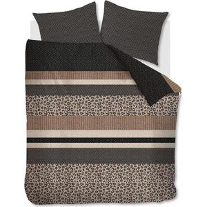 Premium Luxe Flanel Tweepersoons Dekbedovertrek Yorwin Grijs | 200x200/220 | Warm En Hoogwaardig | Ideaal Tegen De Kou