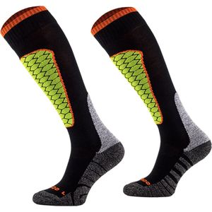 Comodo Skisokken Polycolon SKI1 - Zwart/Groen - Maat 39-42