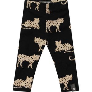 Your Wishes Meisjes Legging Wild Cheetahs - zwart - Maat 74/80
