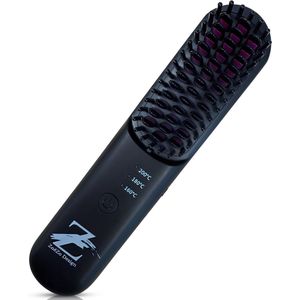 ZoeZo - Draadloze Stijlborstel - Keramische Haarborstel - 3 Warmtestanden - Anti-Pluis - Straightening Comb - Snelle Opwarming - Veilig & Compact Ontwerp - Stijltang - Haarborstel