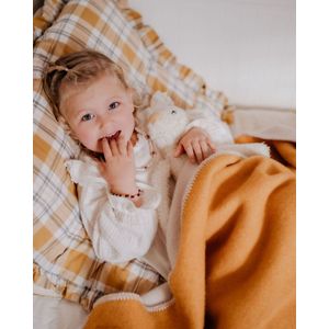 Pure Baby Love - Wollen ledikantdeken - 130x90 cm - DUO Amber & Creme