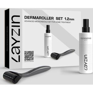 1.2 mm Dermaroller Set inclusief Cleansing Spray