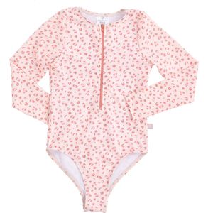 Swim Essentials - Oudroze Panterprint - Badpak - UV-werend - Lange Mouwen