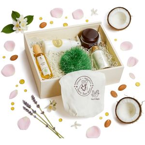 RNCosmetics - Giftset Brandnetel – Zuiverend & Hydraterend – Luxe Natuurlijke Verzorgingsbox met Zeep, Crème, Arganolie, Shea Butter & Badzout – Verzorging voor Huid & Haar – Perfect Cadeau voor Haar of Hem