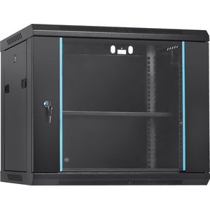 VEVOR 50 X 45 X 60 cm 9u Netwerkserverrack, Kast, 39 cm Diep, Met Deurslot, voor It-Apparatuur, A/V-Apparatuur
