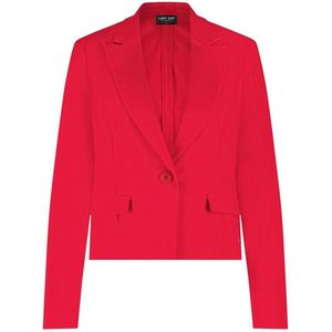 Lady Day - Novi Blazer - Rood - Dames - Korte Getailleerde Single-breasted