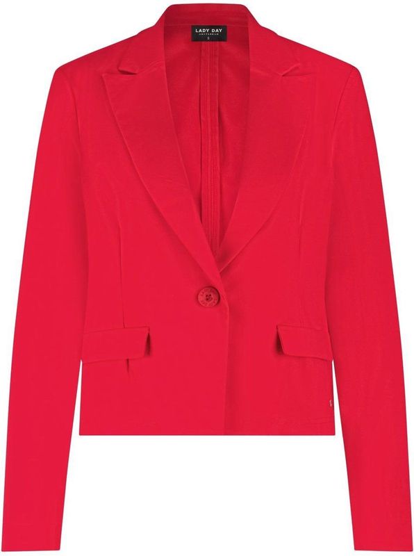 Lady Day - Novi Blazer - Rood - Dames - Korte Getailleerde Single-breasted