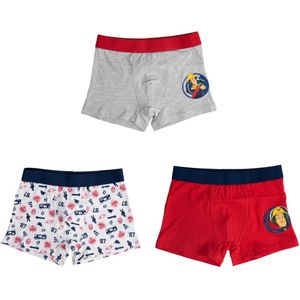 Brandweerman Sam onderbroek - Set van 3 stuks - Boxershort - Rood/Grijs - Katoen - Maat 110/116