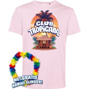 T-shirt Cabana | Toppers in Concert 2024 | Club Tropicana | Hawaii Shirt | Ibiza Kleding | Lichtroze | maat XXL