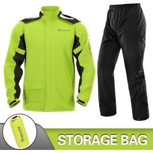 ItsIn® - XXXL - Motor Regenpak - MotorFiets Regenpak - Waterdicht Regenkleding - Heren en Dames - Groen - 2 delig - Maat: XXXL