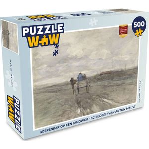 Puzzel Boerenkar op een landweg - Schilderij van Anton Mauve - Legpuzzel - Puzzel 500 stukjes