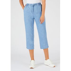 Damart - Korte broek in chambraystof - Dames - Blauw - 52