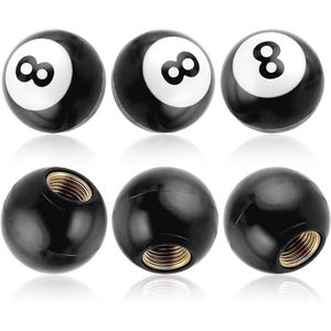 6 stuks 8 biljartkogel ventieldoppen voor auto en motorfiets