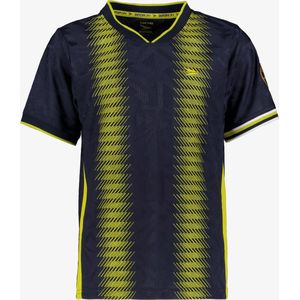 Dutchy Dry kinder voetbal T-shirt zwart geel - Maat 140
