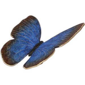 Mini - Asbeeld Dieren Urn Voor Uw Geliefde Dier Vlinder in brons - blauw - Kat - Hond - Paard - Konijn