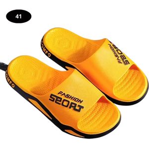 Bovista Badslippers Dames & Heren - Comfortabel - Flip Flops - Sauna - Zomer - Geel - Maat 38