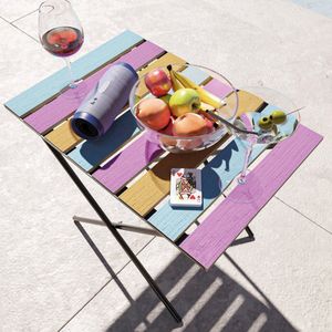 Tuintafel Cavallino opvouwbaar 60x40x57 cm zwart en meerkleurig