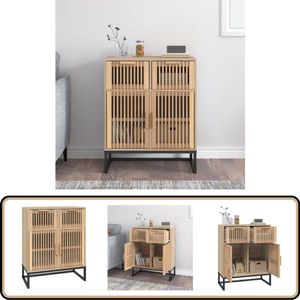 vidaXL Dressoir - 60x30x75 cm - Hout en IJzer Dressoir - Commode - Houten Dressoir - Vintage Dressoir - Bruine Dressoir