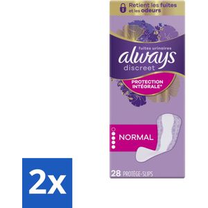 Always - Inlegkruisjes - Long - Protection - 28 Inlegkruisjes - Voordeelverpakking - 2 stuks