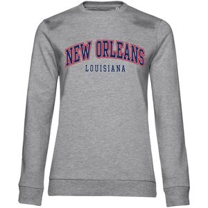 New Orleans Louisiana Girly Sweatshirt Damen Heather-Grey-S
