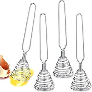 4Set roestvrijstalen Franse kloppers voor het koken, 8.46duim x1,97inches, zilver