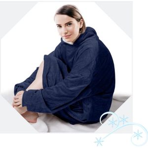 Bellive® - Oversized hoodie blanket - Deken met mouwen - Snuggle - Fleece deken - kerst - Sherpa - Winter deken - Cadeau