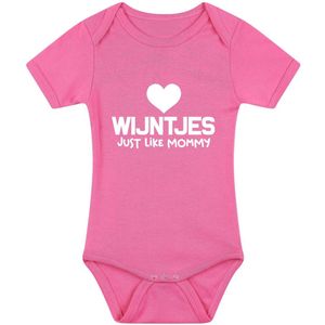 Love wijntjes just like mommy Meisjes Rompertje | romper | baby | babykleding | babyrompertje | kado | cadeau