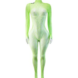 BamBella ® - Panty pak -Onesize - body suit - Dames - Onesize - Erotische jumpsuit van kant lingerie Groen