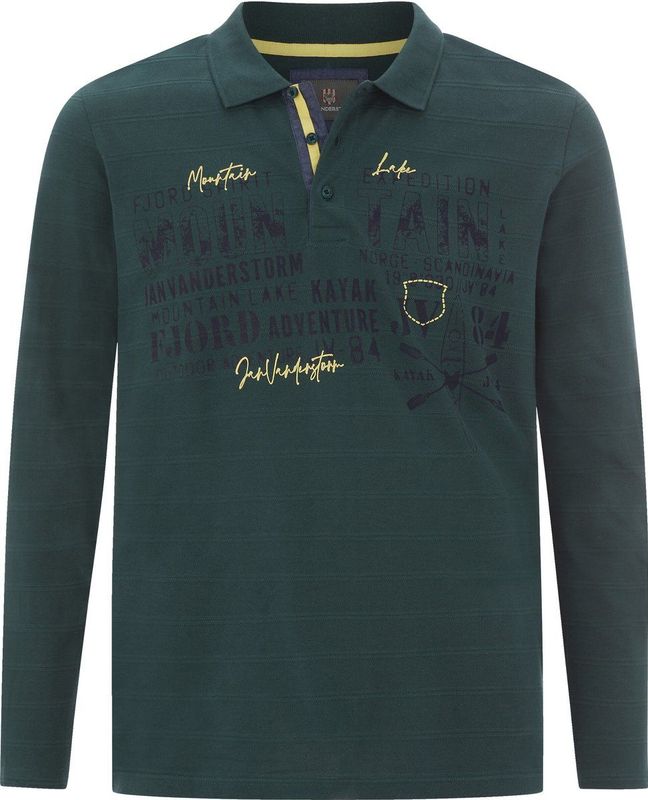 MAKSE - Poloshirt - Donkergroen - Lange Mouwen