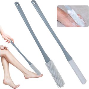 Thelau - - Teenborstels voor senioren | Voetdoucheborstel, 2 stuks | Geschikt voor douche en zwangere vrouwen
