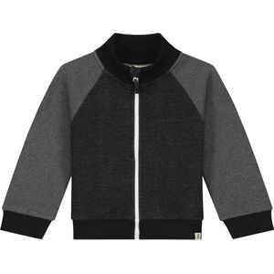 Smitten Organic Wolf Geborduurd Block Color Melange Sweat Jacket