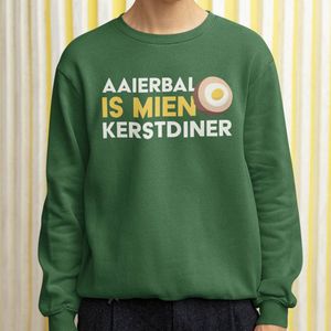 Foute Kerst Trui Groen Aaierbal Is Mien Kerstdiner XS