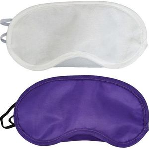 Slaapmaskers Paars & Wit - 2 Stuks - Thuis - Slaapmasker - Onderweg - Vliegtuig - Festival - Slaapcomfort - oDaani