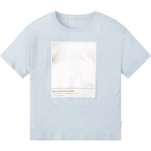 TOM TAILOR oversized foil printed tshirt Meisjes T-shirt - Maat 140