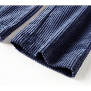 vidaXL - Kinderbroek - 92 - ribfluweel - marineblauw