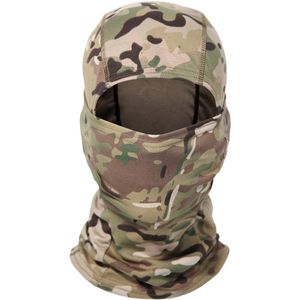 Camouflage gezichtssjaal - Zomer fietshoofdbedekking - Winddichte hoofdbedekking van ijszijde - Zonnebrandmasker voor heren - Gezichtsbedekkende trui - Eén maat - 1 verpakking