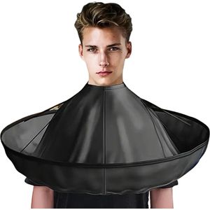 Nivard Baardschort - Beard Bib - Scheerschort - Baard Cape - Kappersmantel - Kapmantel - Zwart