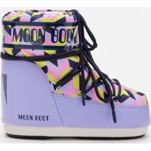 MOON BOOT ICON LOW OPTICAL PRINT LILAC -36-38