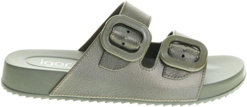 Igor - Slippers - Metallic Groen - Verstelbare Gespen